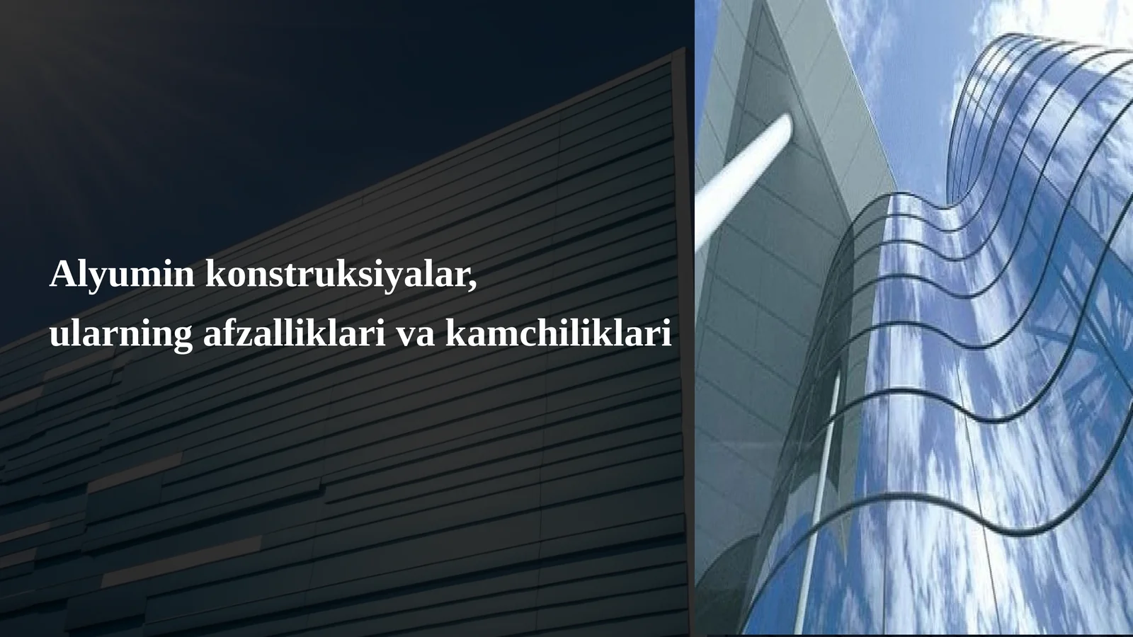 Alyumin konstruksiyalar