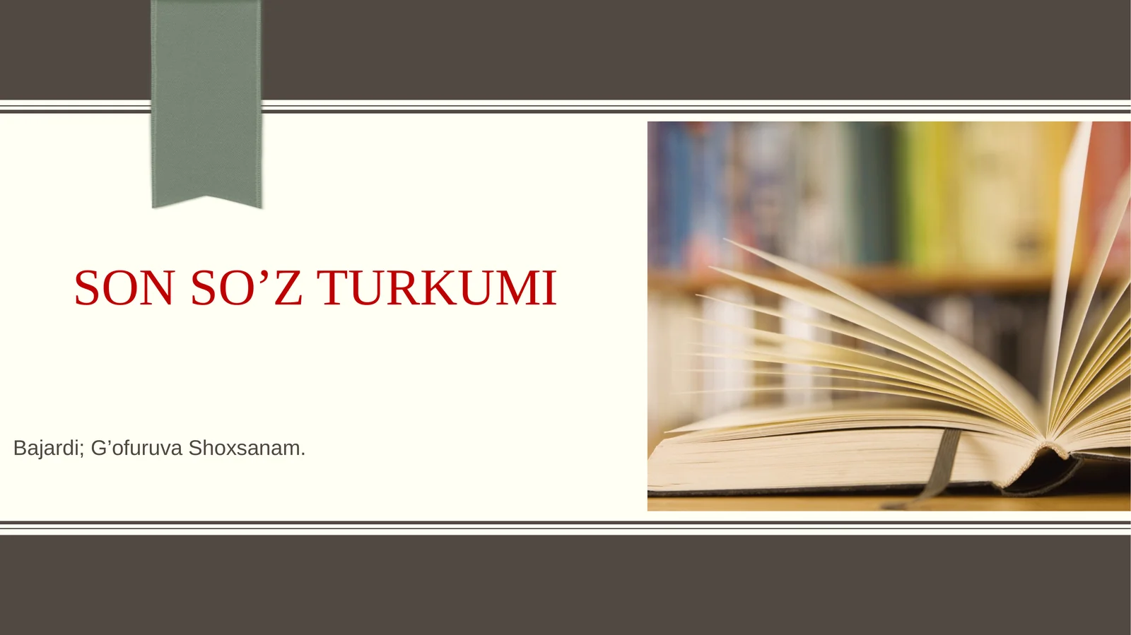 Son so’z turkumi SLAYD