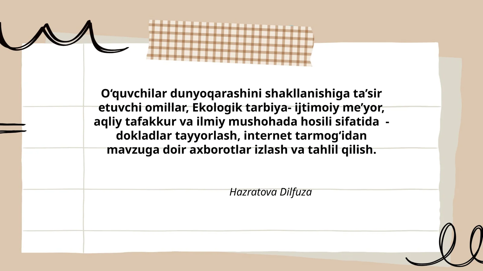 Internet tarmog‘idan mavzuga doir axborotlar izlash va tahlil qilish