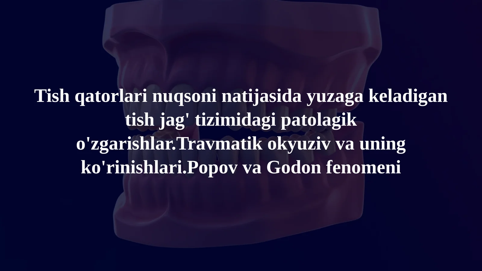 Tish Tuzilmasi va Moslashuv Mexanizmlari