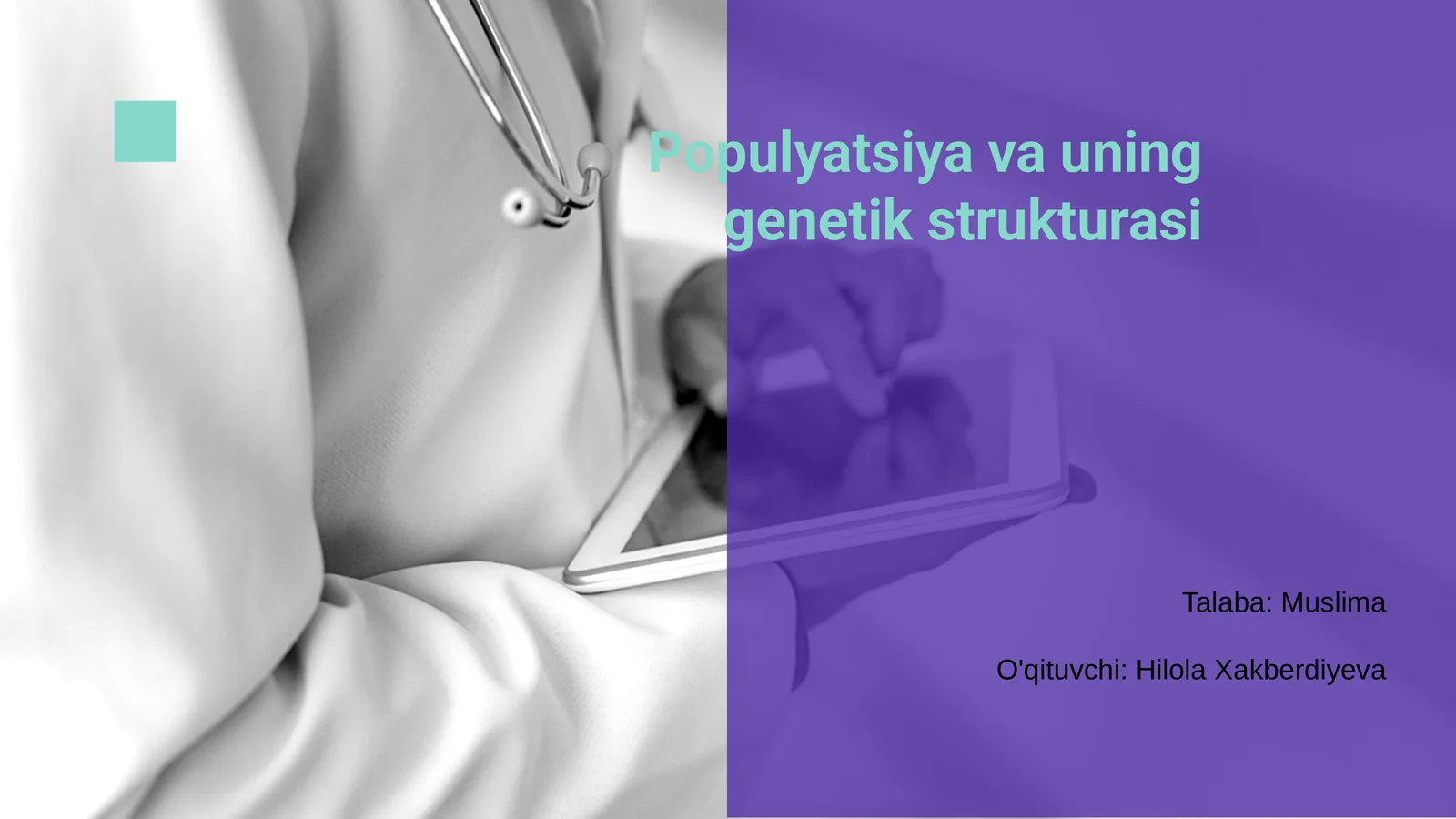 Populyatsiya va uning genetik strukturasi