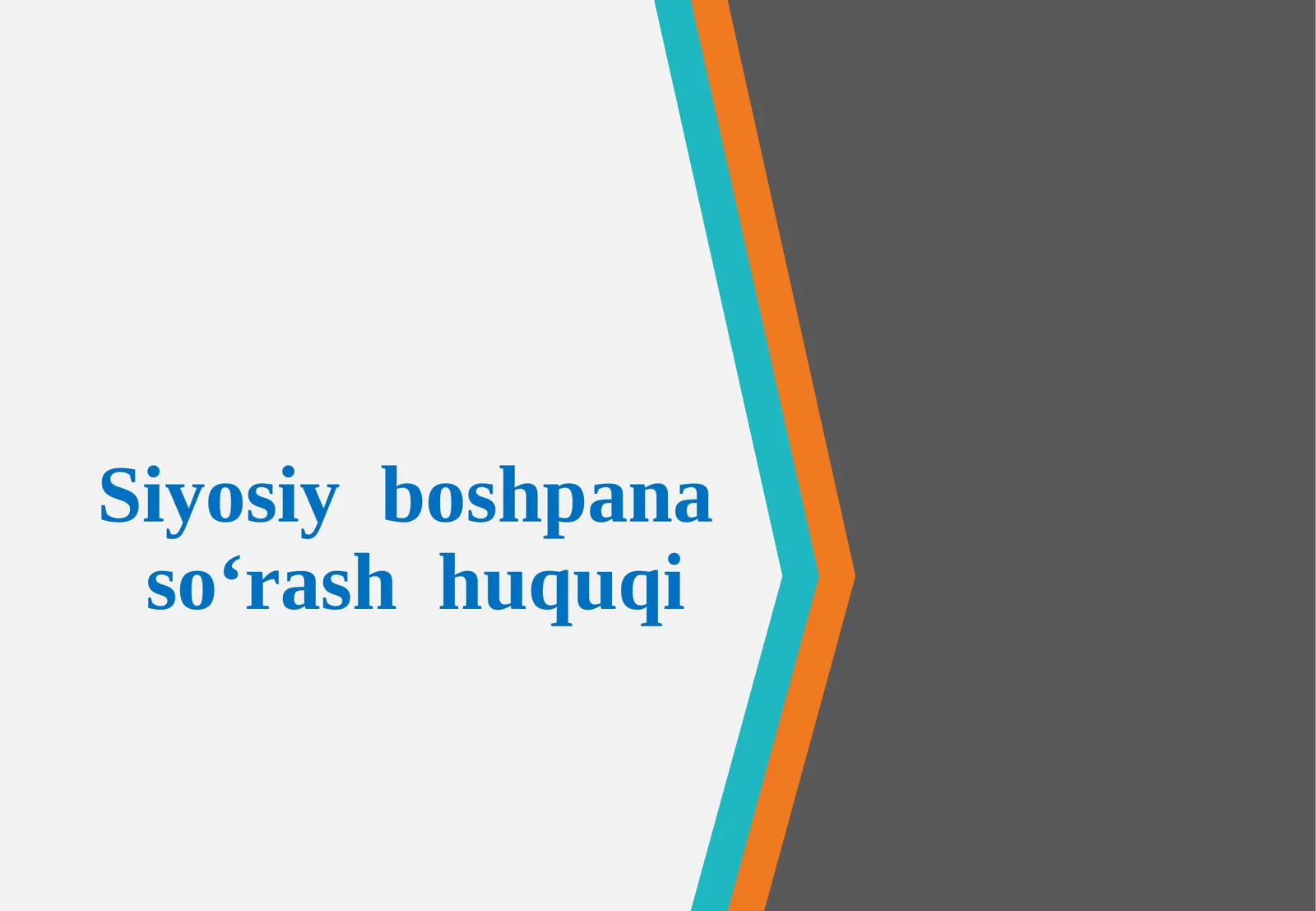 Siyosiy-boshpana so‘rash huquqi