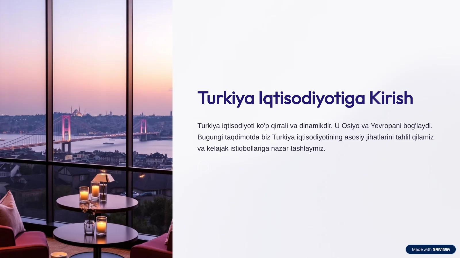 Turkiya Iqtisodiyotiga Kirish