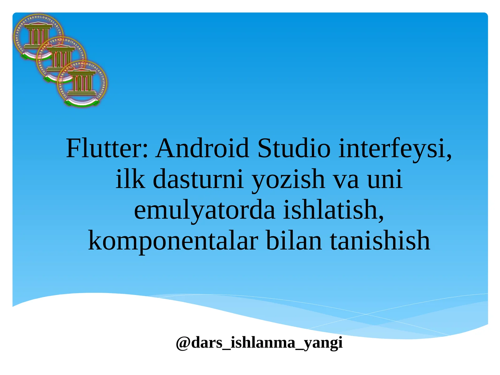 Flutter: Android Studio interfeysi