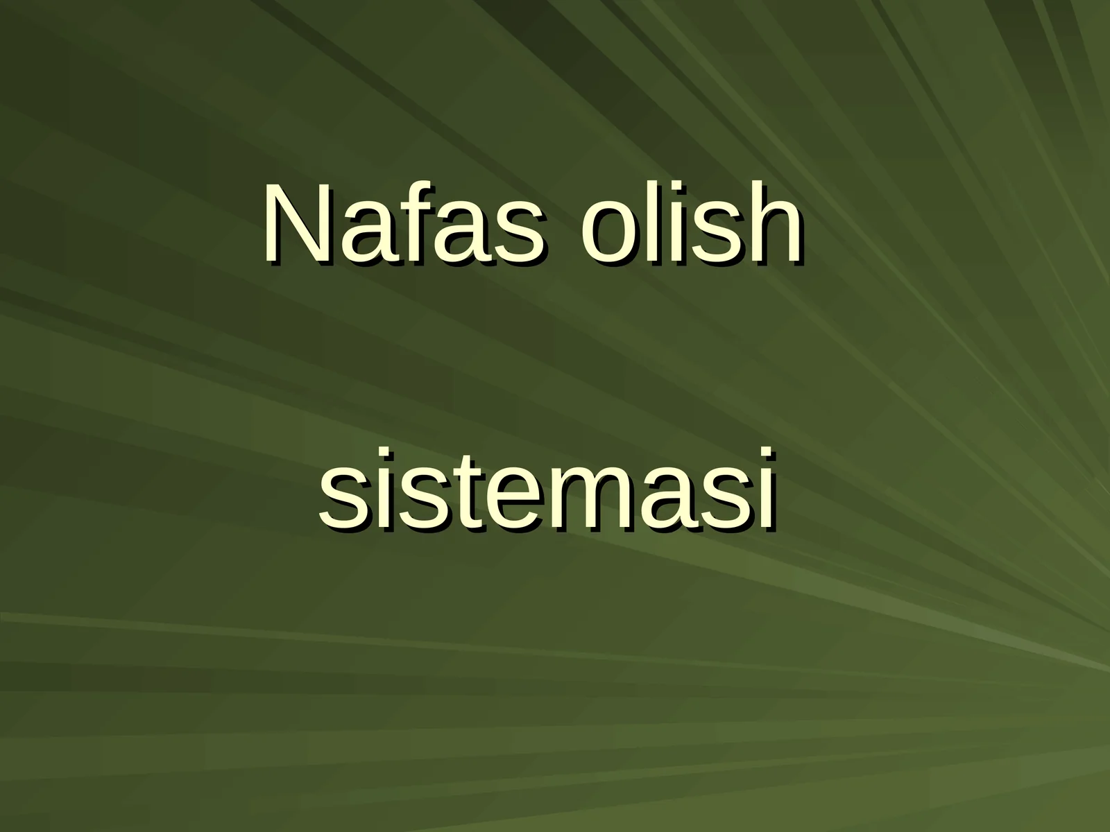 Nafas olishsistemasi