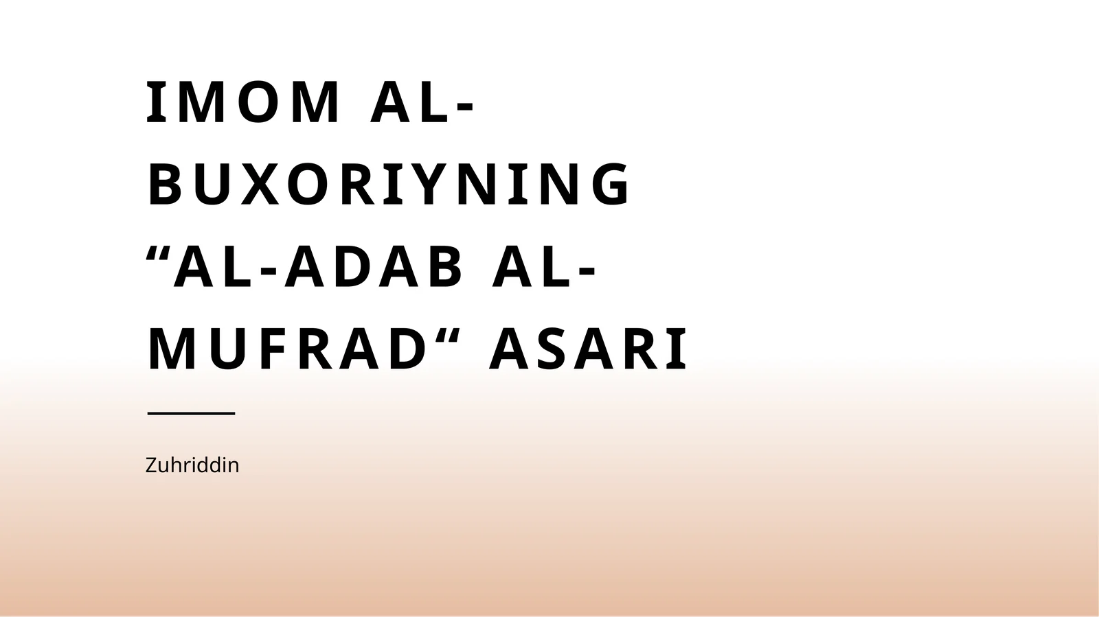 Al-adab al-mufrad
