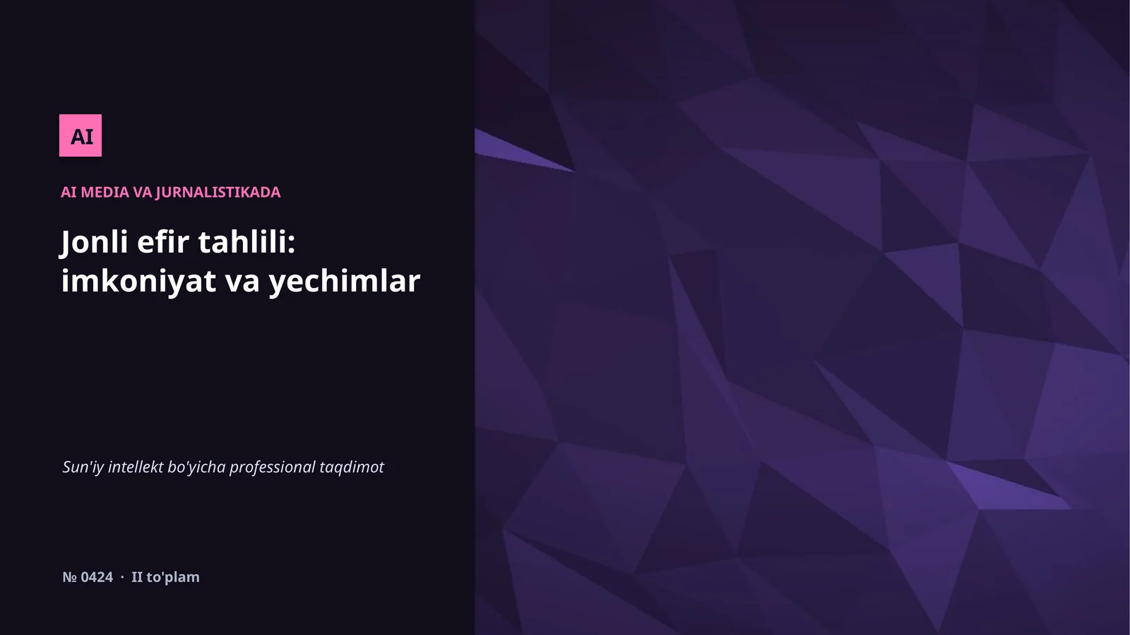 AI MEDIA VA JURNALISTIKADA