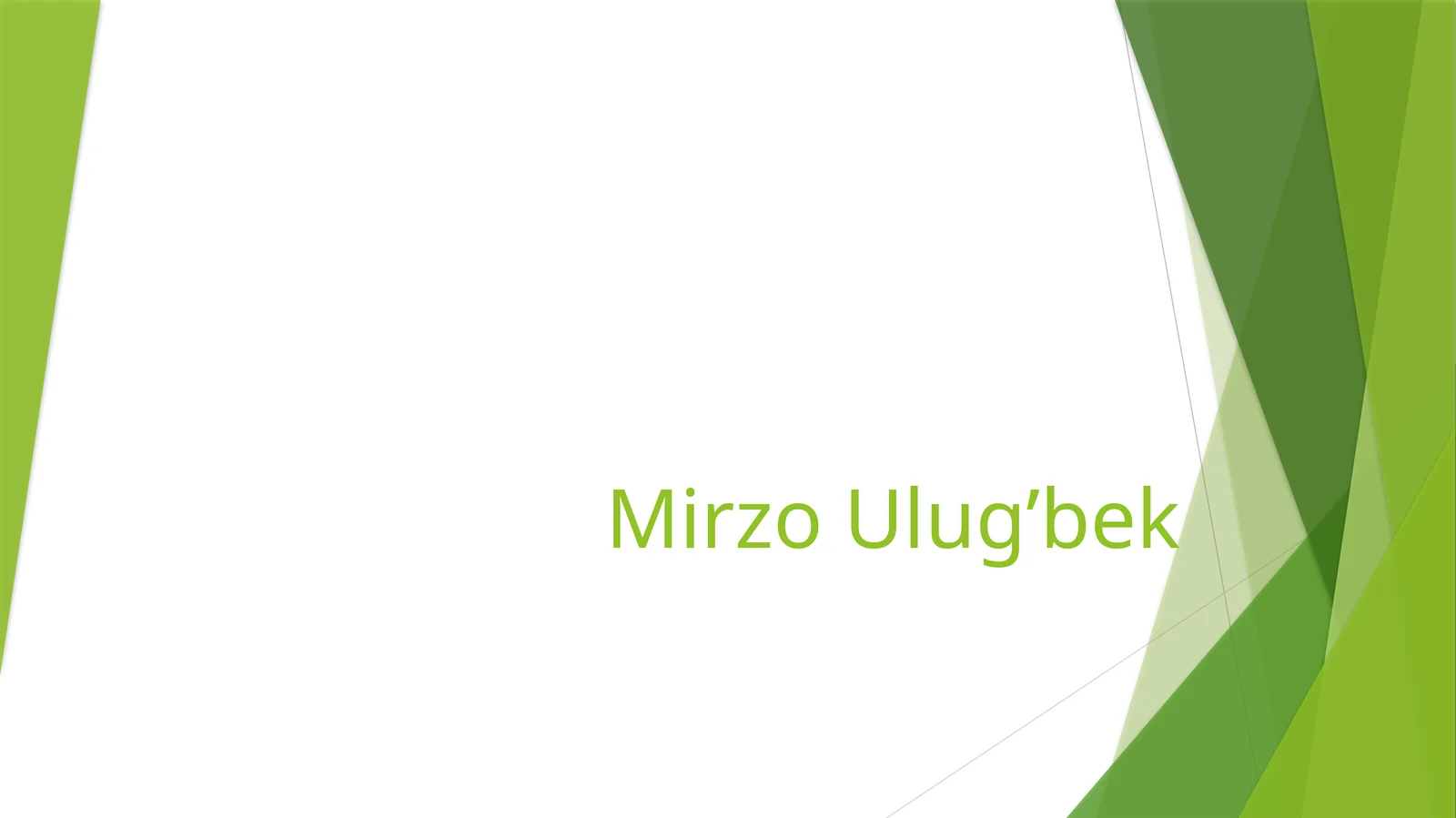 MirzoUlug’bektarixi