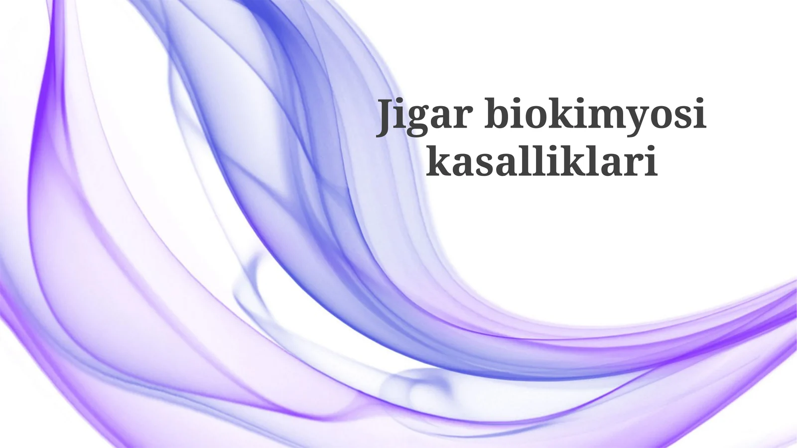 Jigarning biokimyoviy kasalliklarini davolash