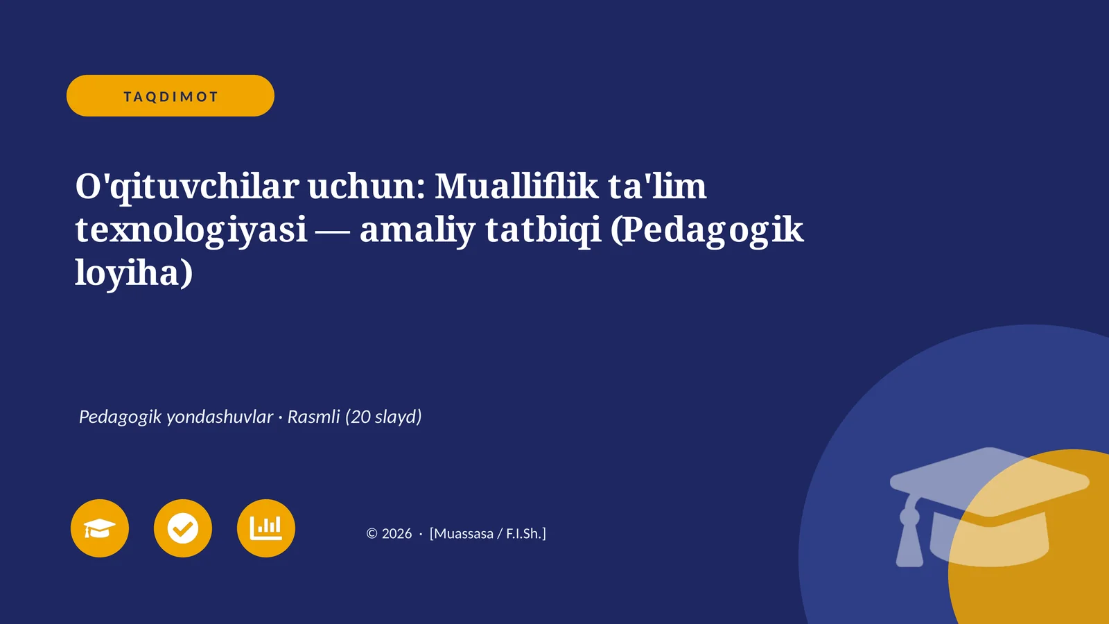 Mualliflik ta'lim texnologiyasi — amaliy tatbiqi