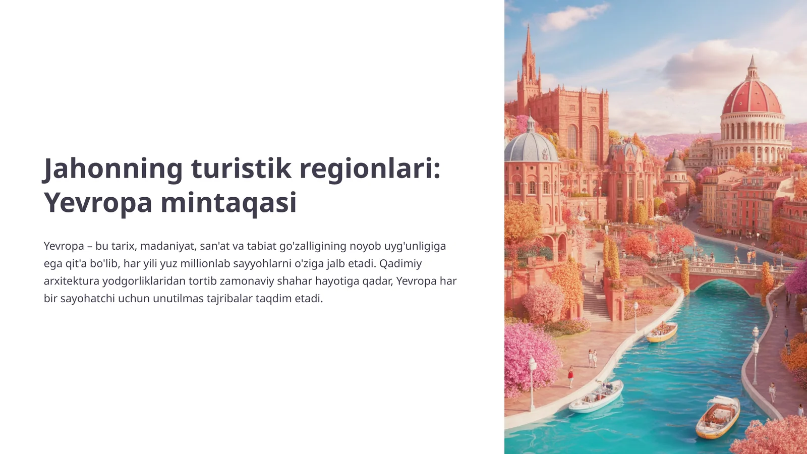 Jahonning turistik regionlari: Yevropa mintaqasi