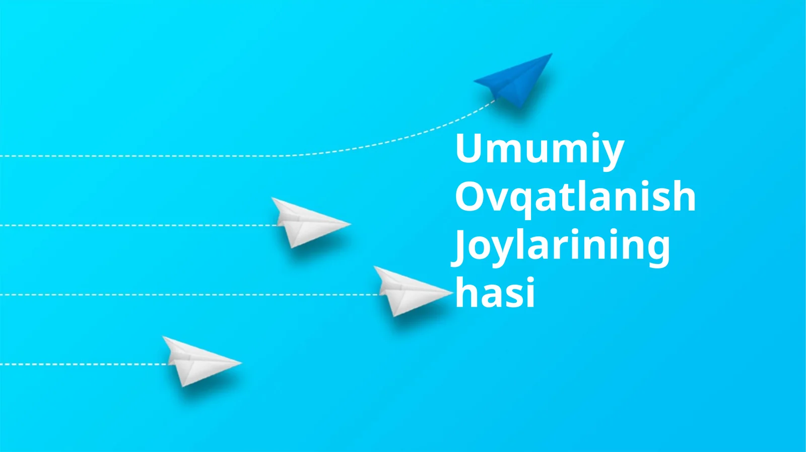 Umumiy Ovqatlanish Joylarining Loyihasi