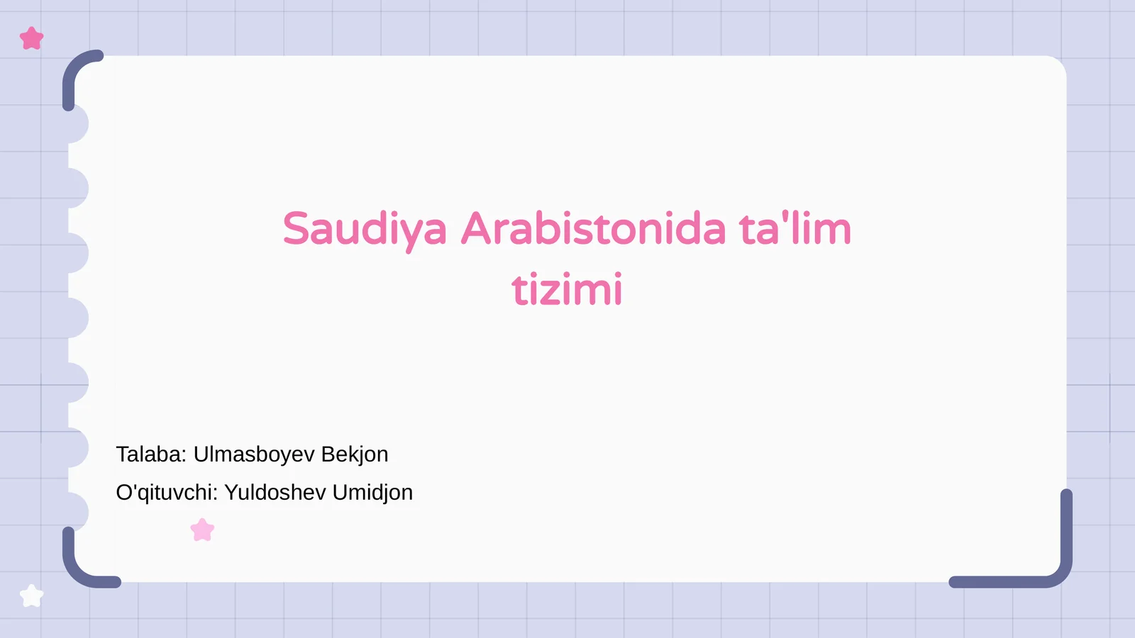 Saudiya Arabistonida ta'lim tizimi