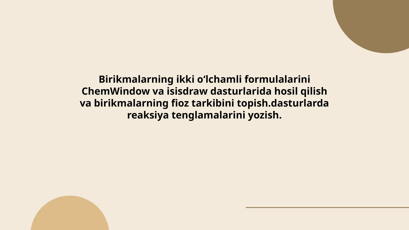 Birikmalarning ikki oʻlchamli formulalari