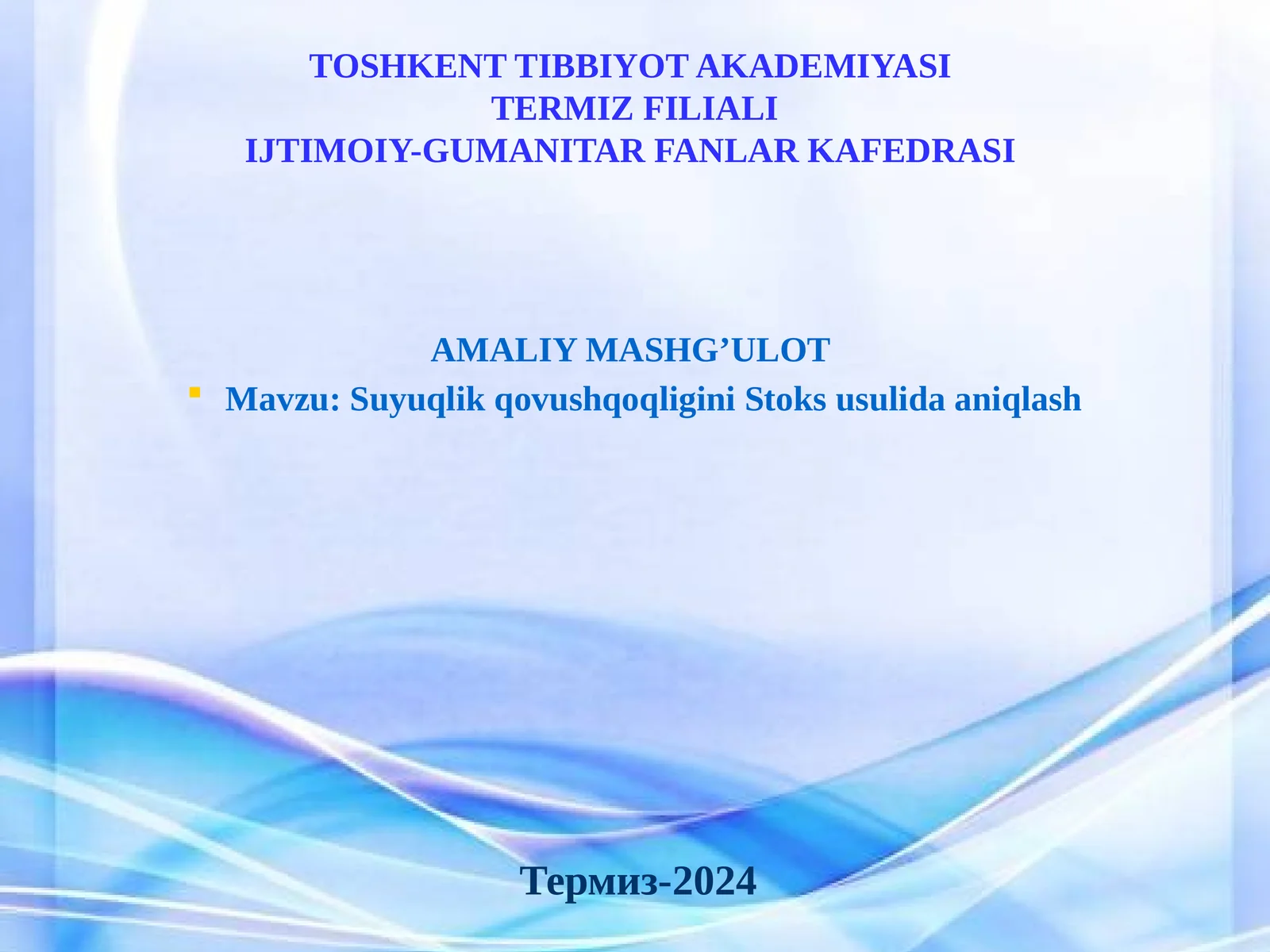 Suyuqlik qovushqoqliginiStoksusulidaaniqlash