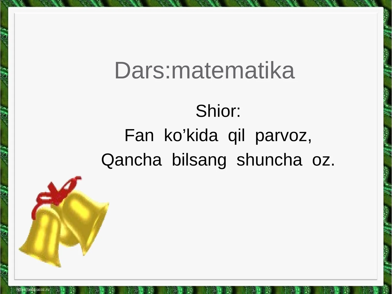 Matematik dars