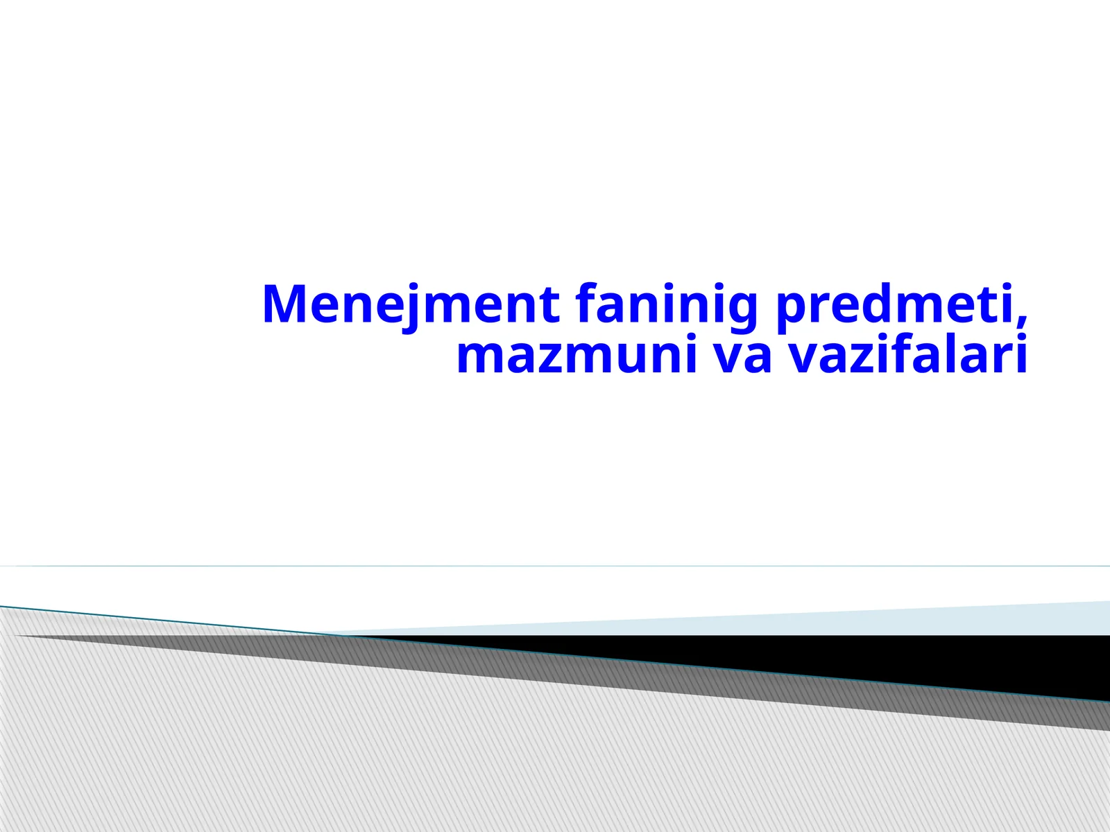 Menejment nazariyasi: Darslik