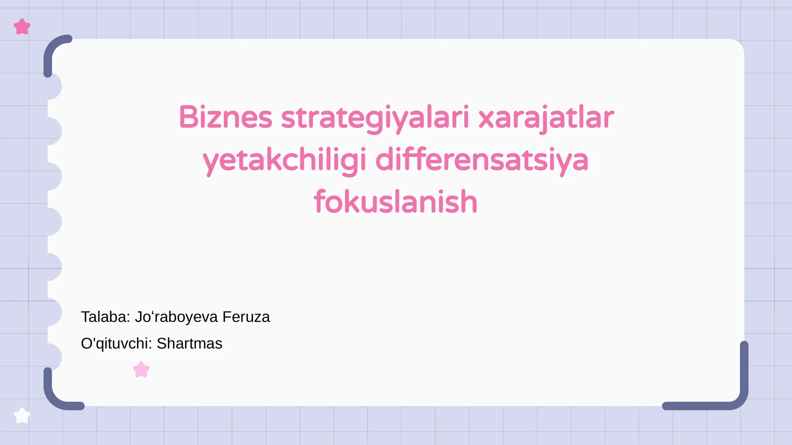 Biznes strategiyalari xarajatlar yetakchiligi differensatsiya fokuslanish
