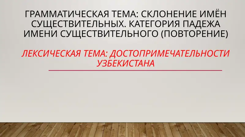 Склонение имён существительных-Склонение имён существительных. Категория падежа имени существительного (повторение)
