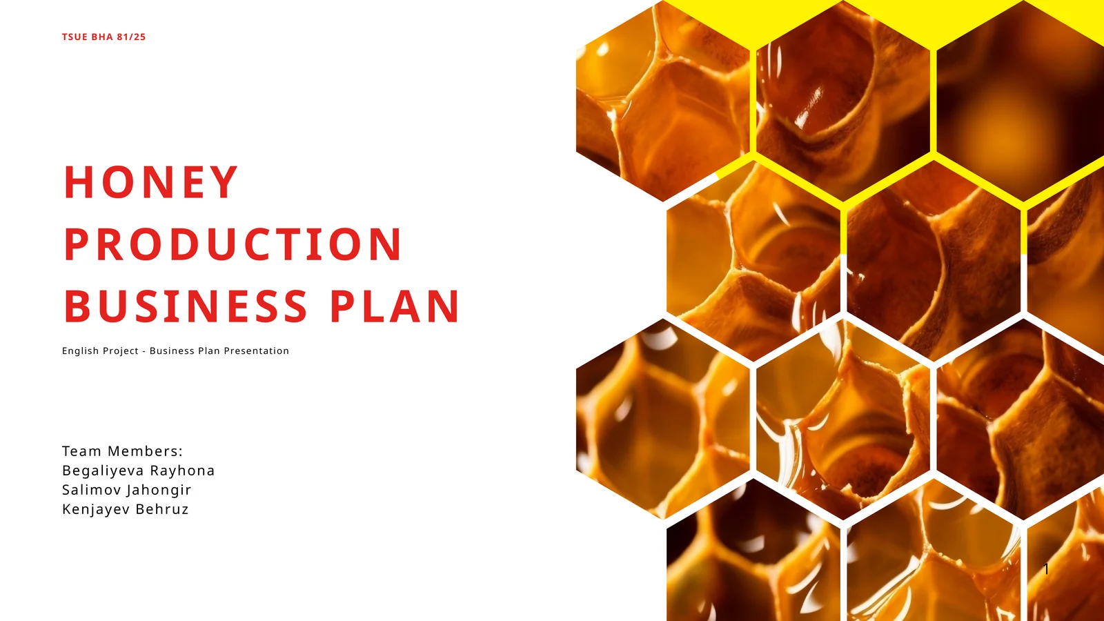 HONEY PRODUCTION BUSINESS PLAN