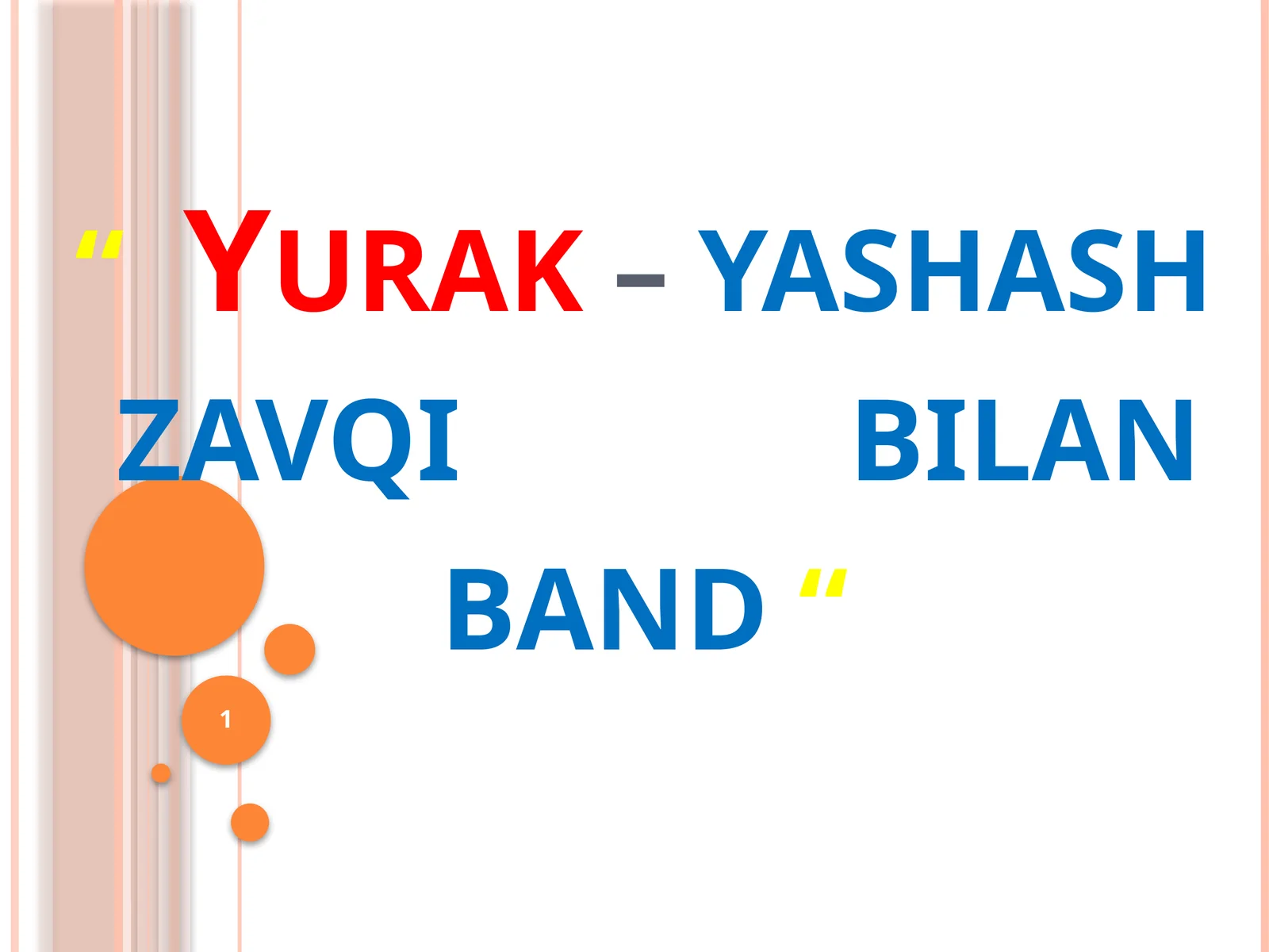 Yurak–yashash zavqi bilan band