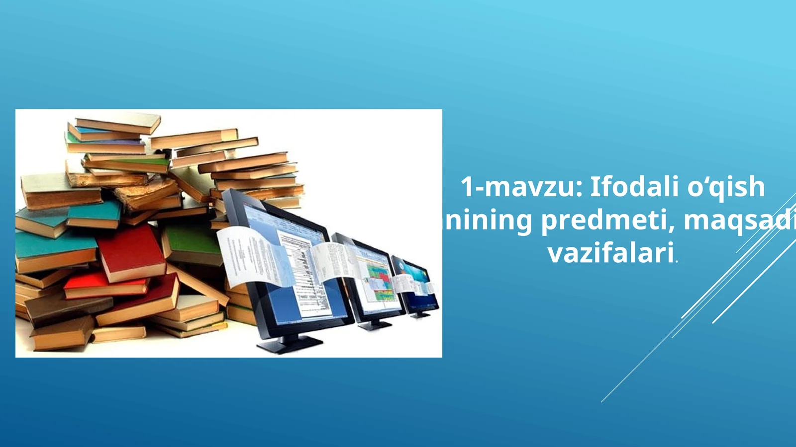 Ifodali o‘qish fanining prеdmеti, maqsadi, vazifalari