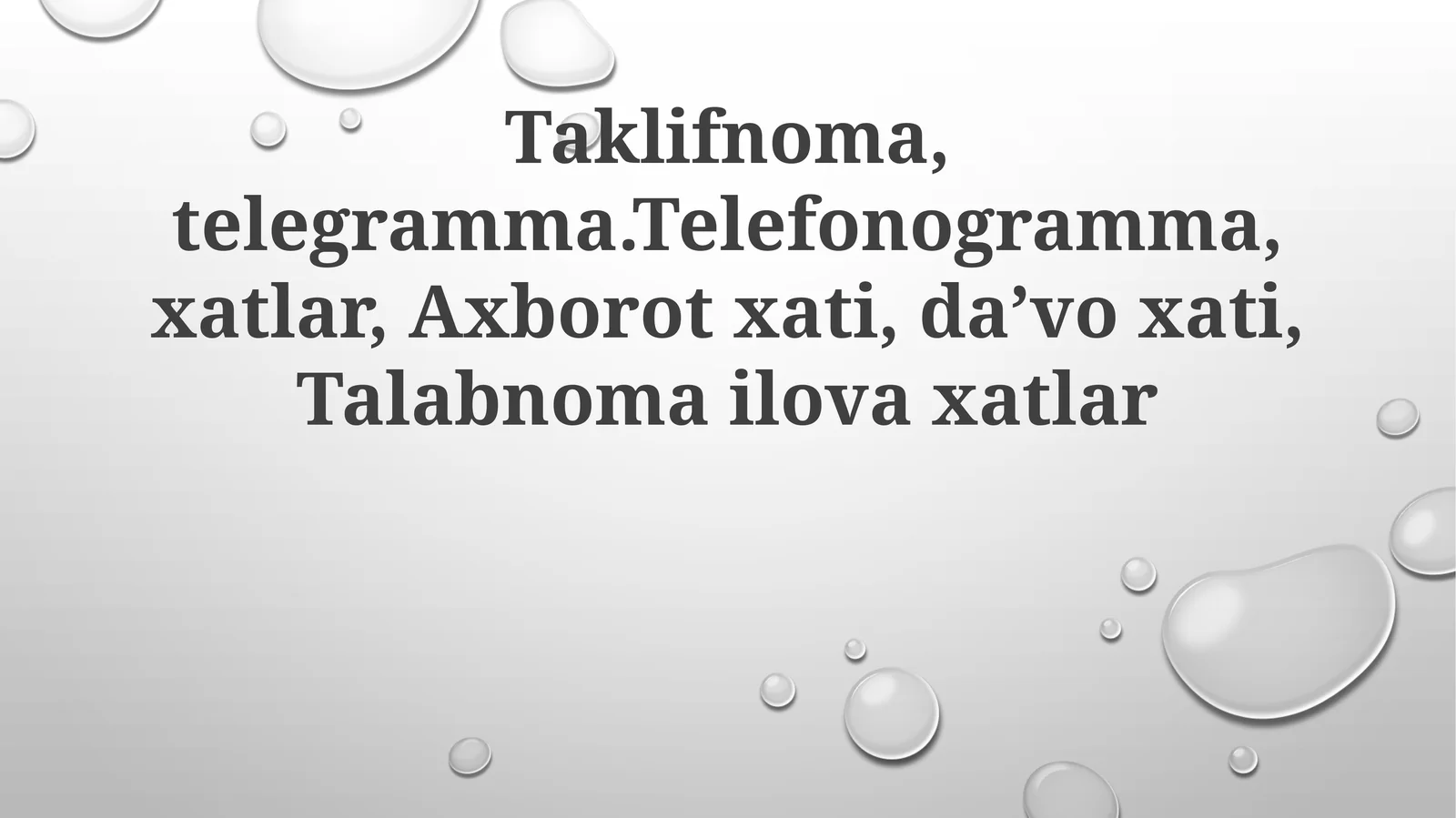 Taklifnomalar va telegrammalar
