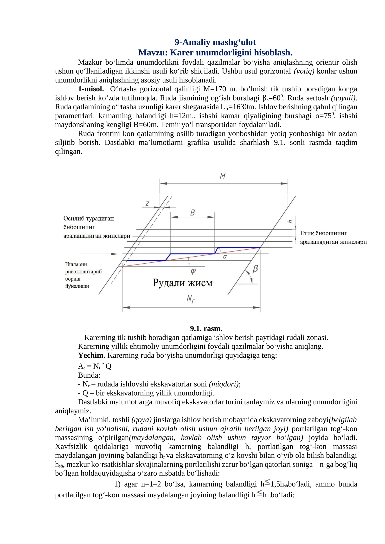 9-Amaliy mashg‘ulot