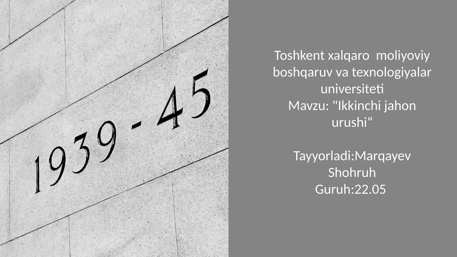 "Ikkinchi jahon urushi“