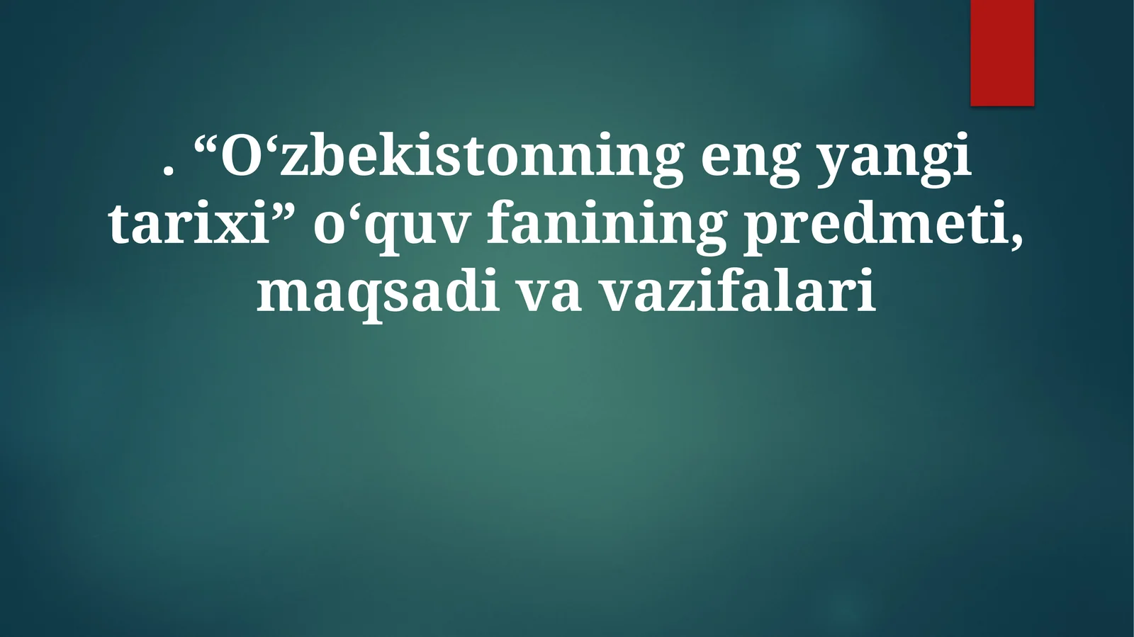 O'zbekistonning eng yaxshi tarixi
