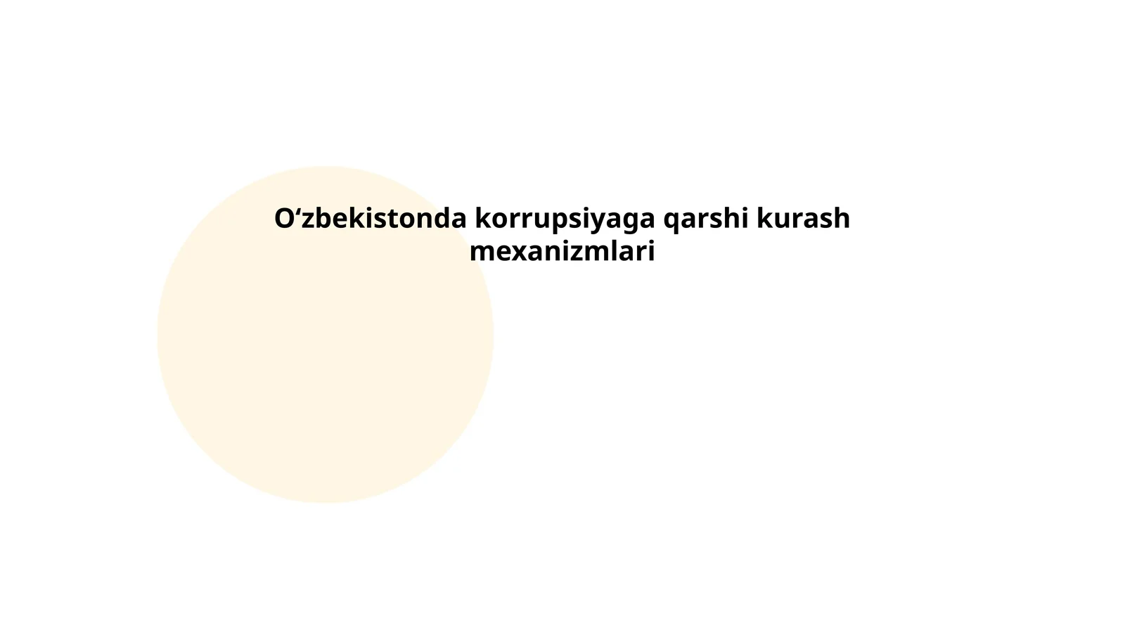 Oʻzbekistonda korrupsiyaga qarshi kurash mexanizmlari