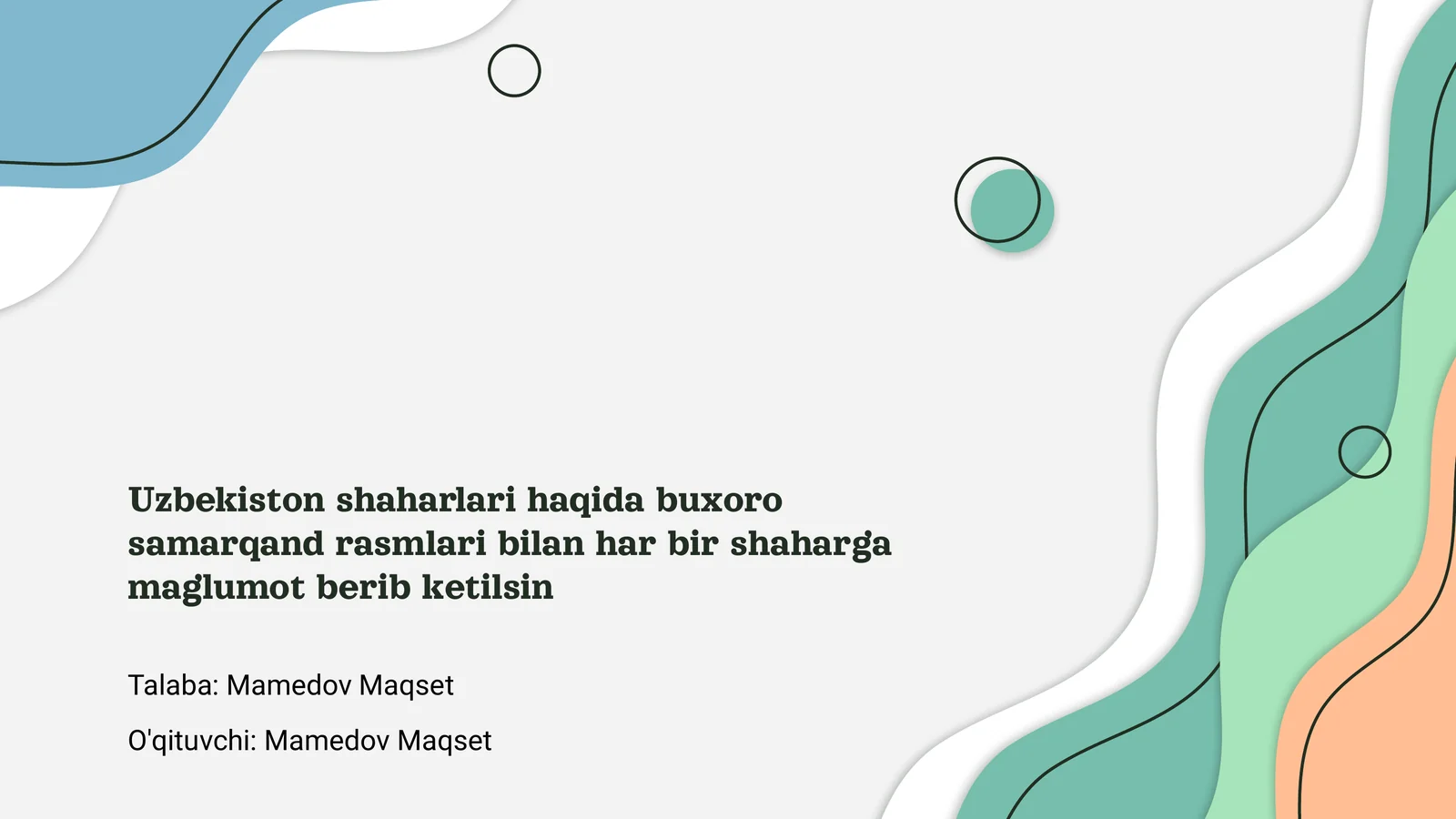Buxoro va Samarqand Shaharlari