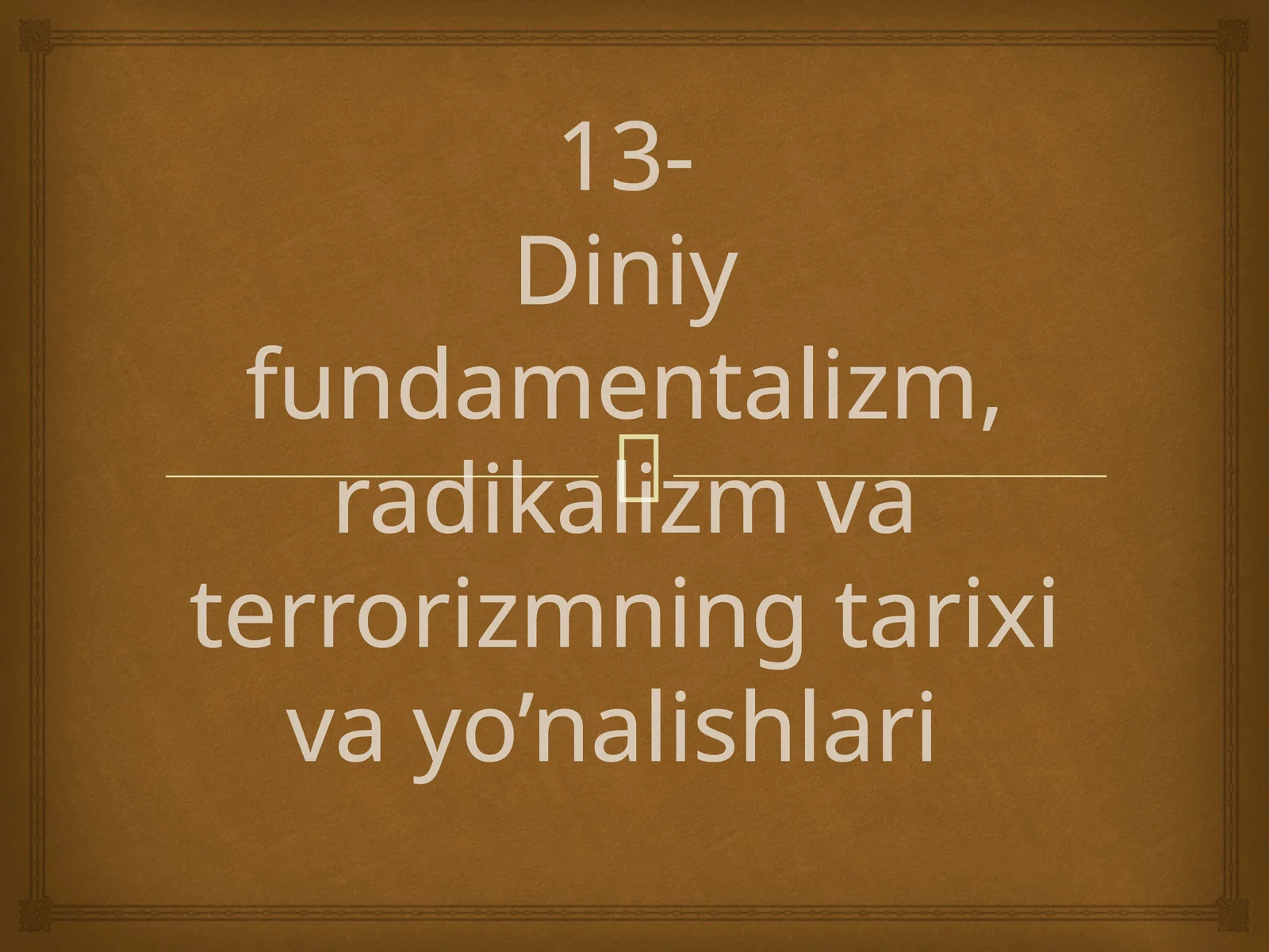Radikalizm va terrorizmning tarixi