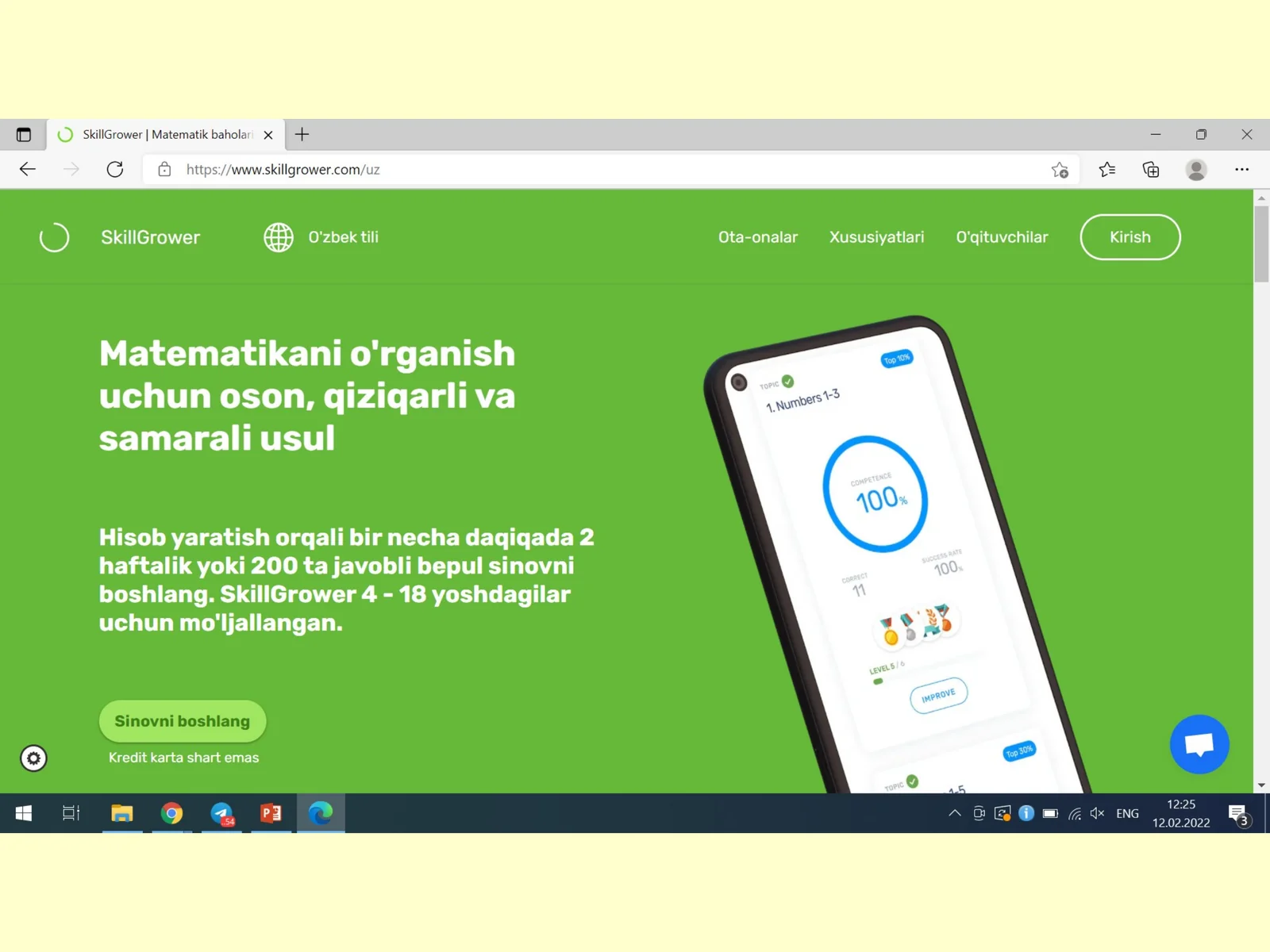O‘quvchilaruchunskillgrower.complatformasidanfoydalanish YO’RIQNOMASI