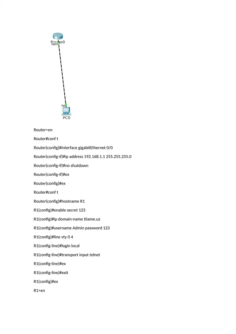 Router Configuration Commands