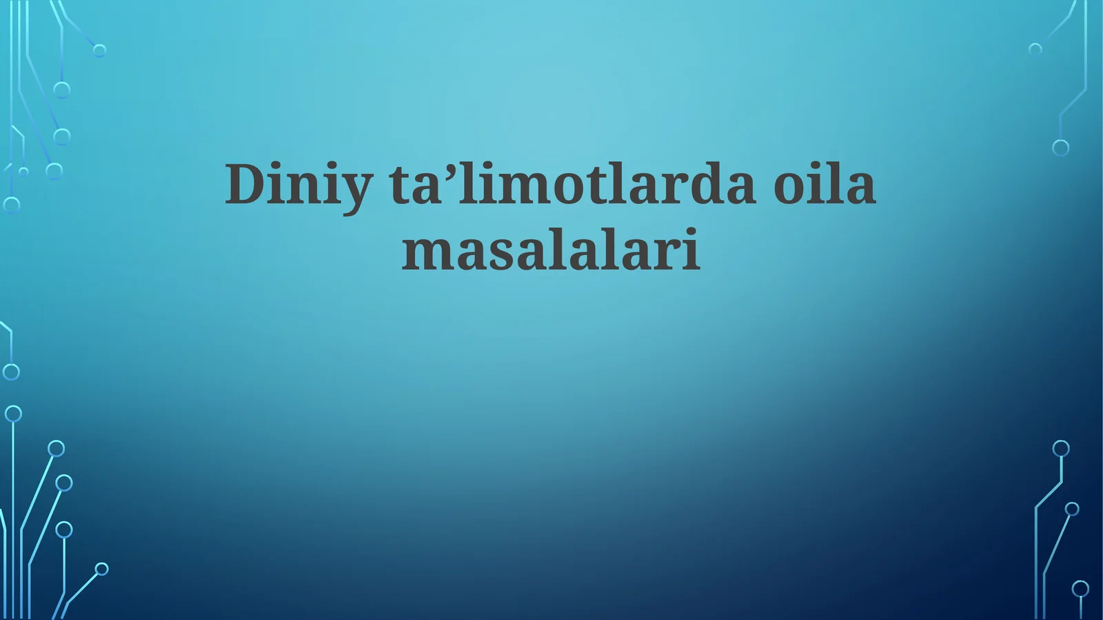 Diniytaʼlimotlardaoilamasalalari