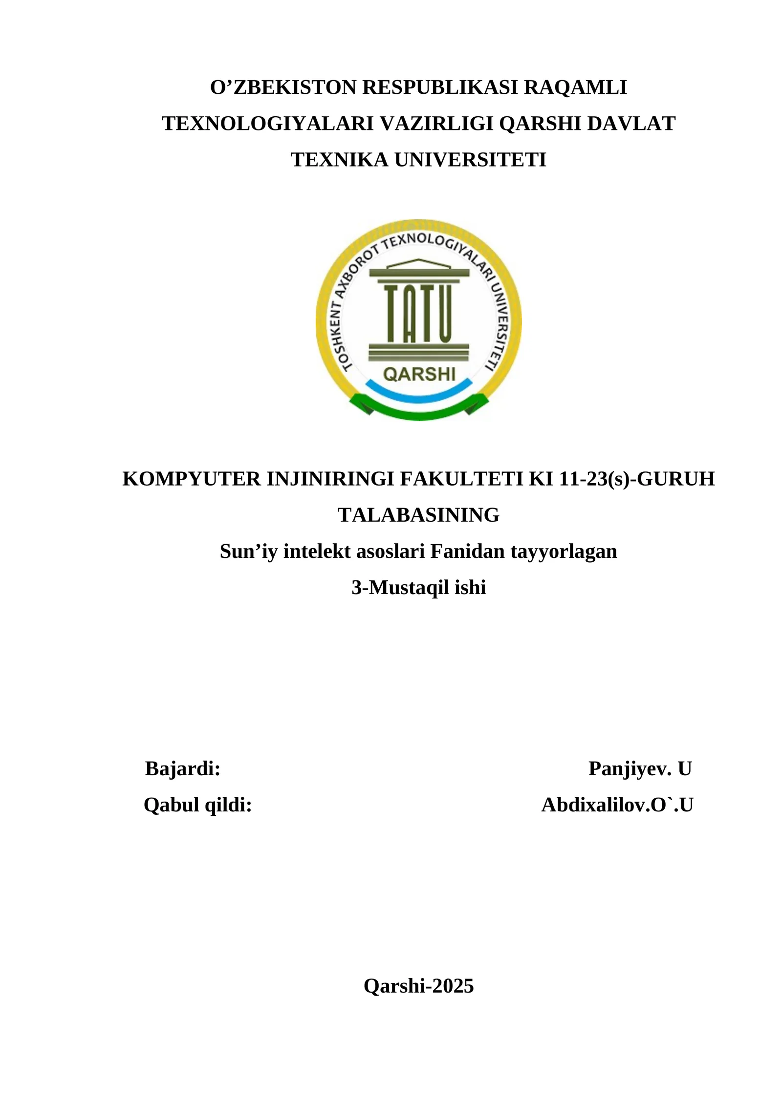 Neyron tarmoqlarini o‘qitish