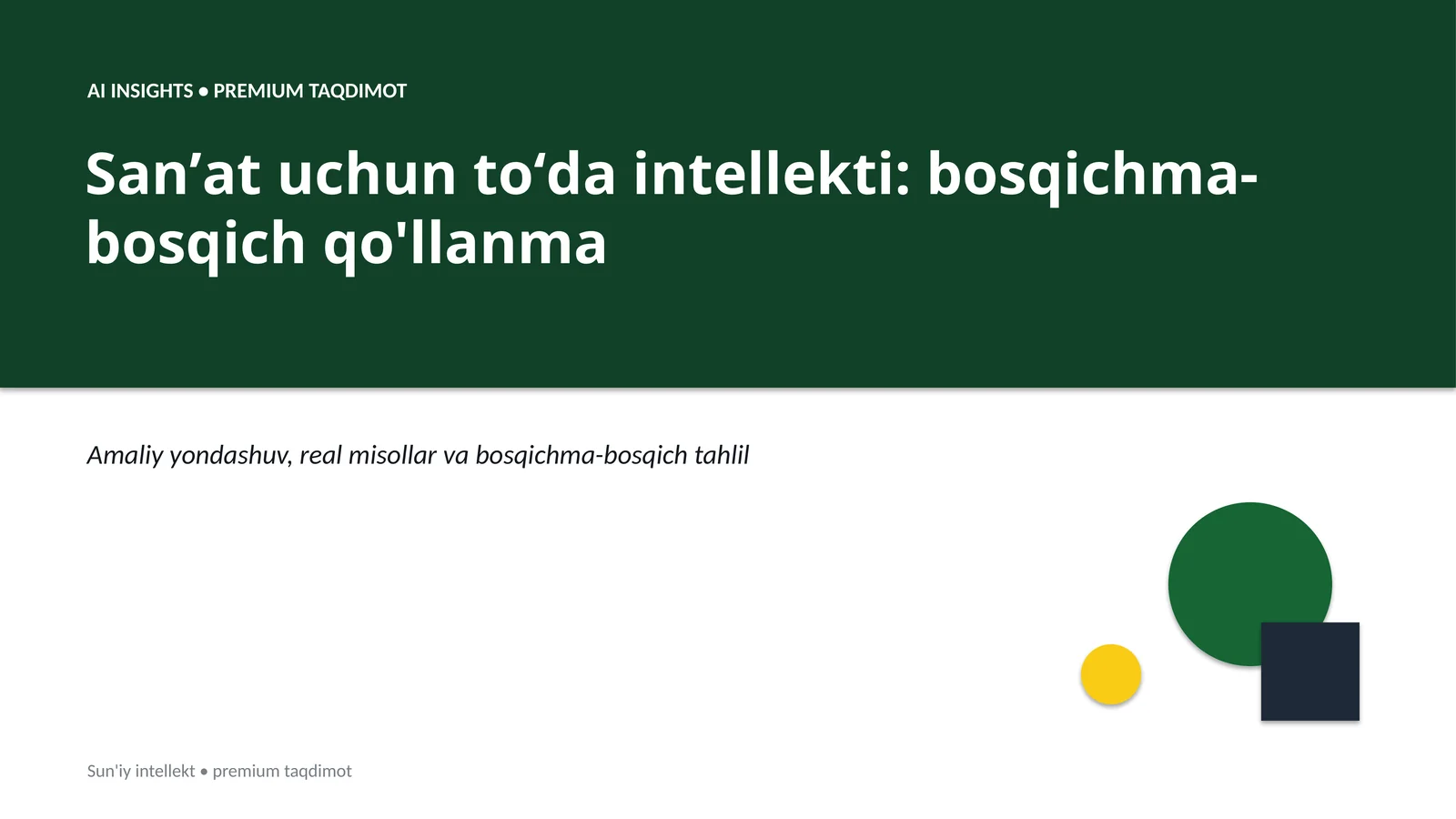 San'at uchun toʻda intellekti: bosqichma-bosqich qo'llanma