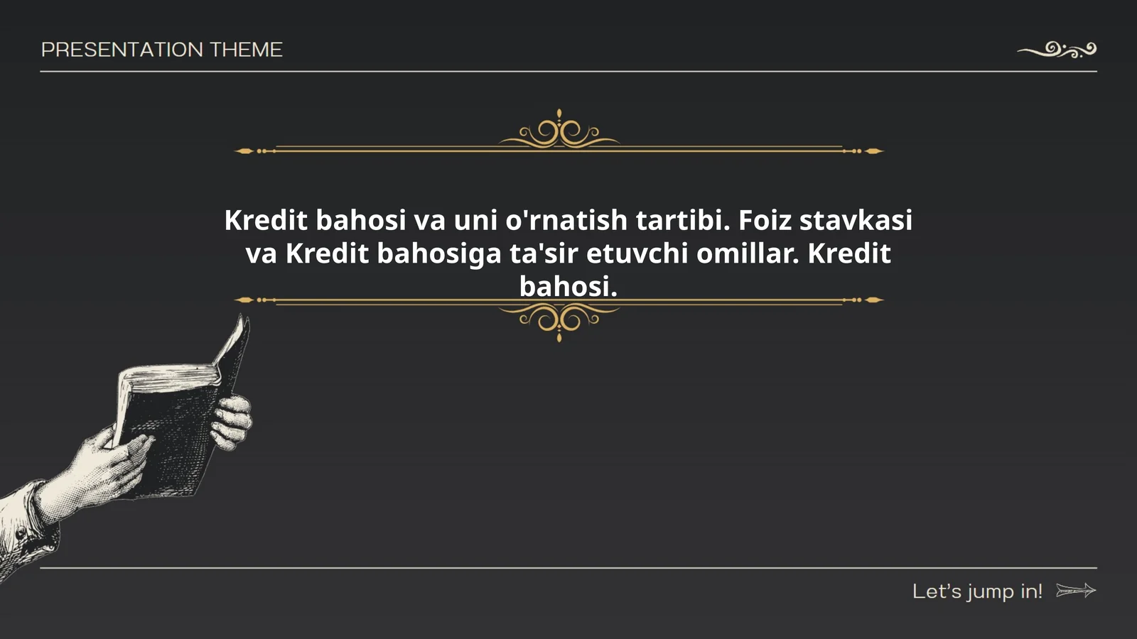 Kredit bahosi va uni o'rnatish tartibi