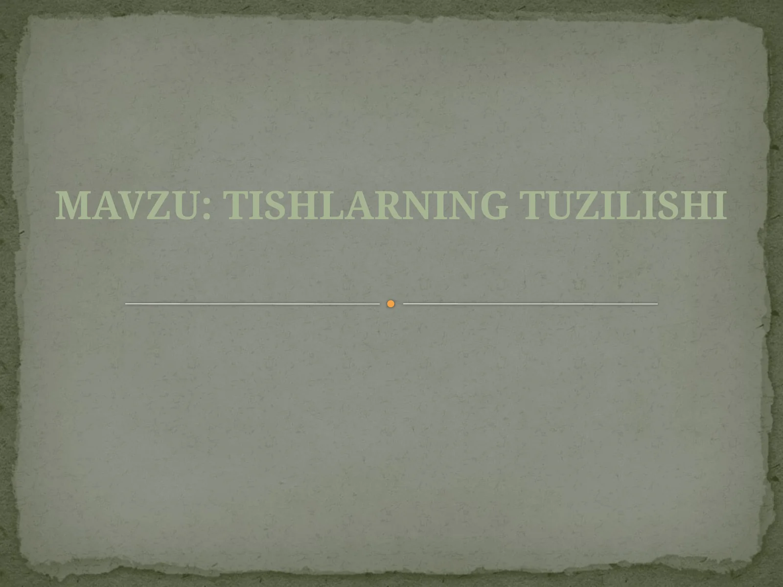 Tishlarning tuzilishi