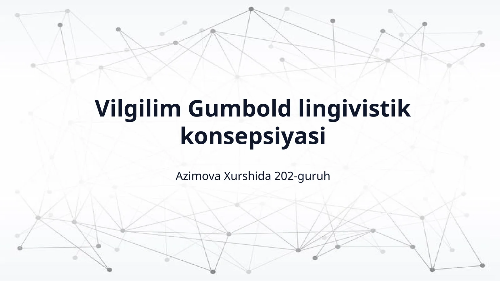 Vilgilim Gumbold lingivistik konsepsiyasi