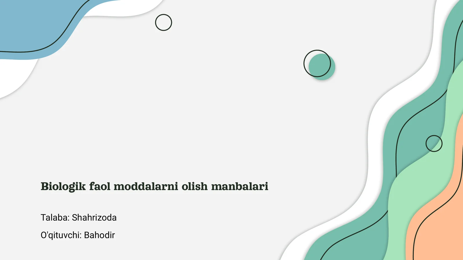 Biologik faol moddalarni olish manbalari