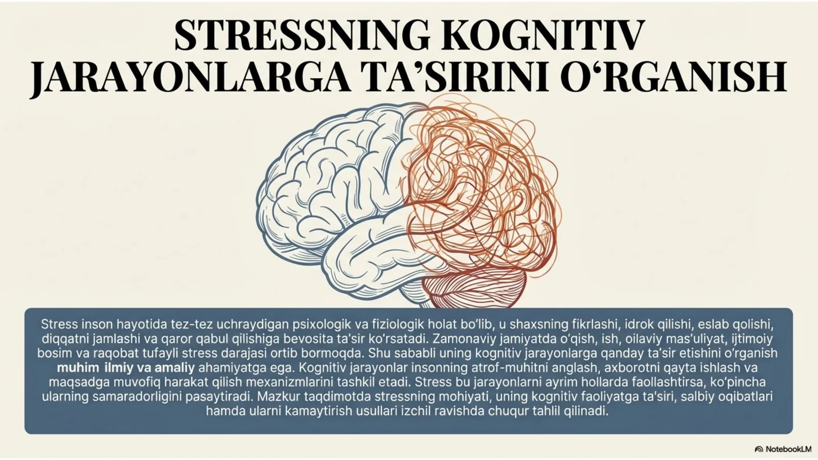 Stress va kognitsiya