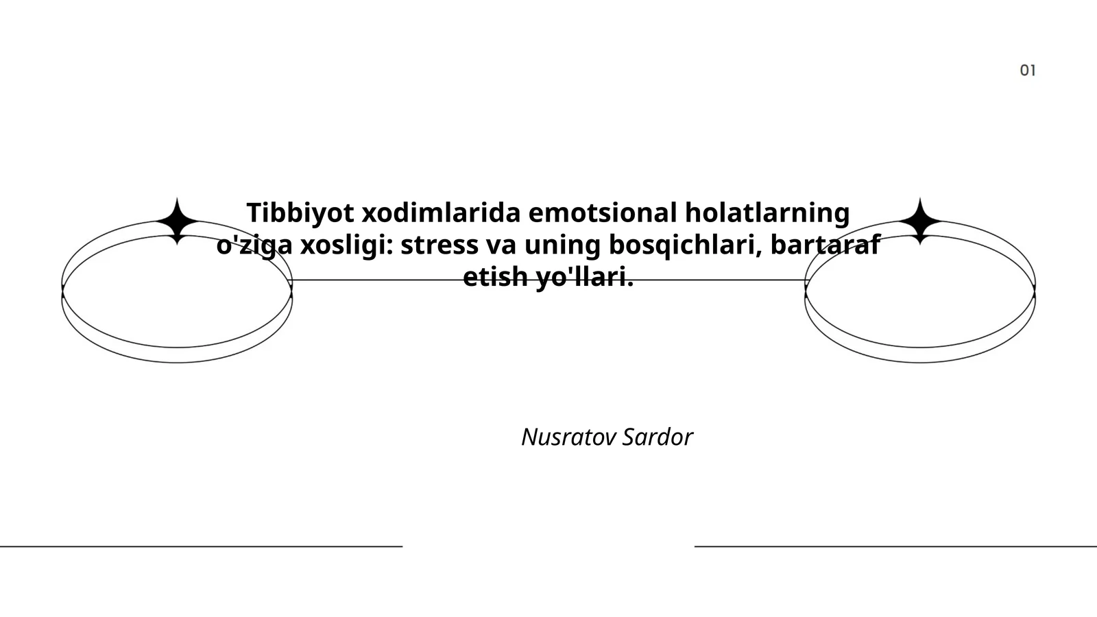 Tibbiyot xodimlarida emotsional holatlarning o'ziga xosligi: stress va uning bosqichlari, bartaraf etish yo'llari