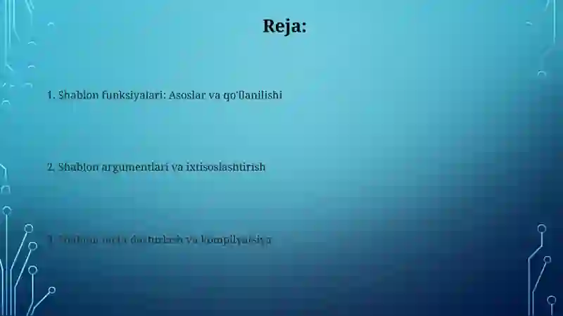 Kunc Kesen Shablon Shablon funksiyalari