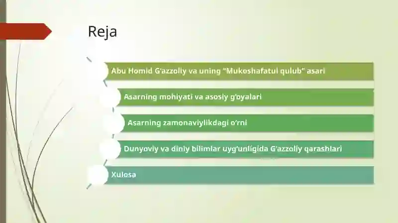 Taqdimot Abu Homid G‘azzoliy va uning “Mukoshafatul qulub” asari