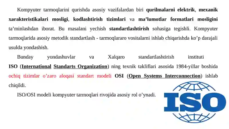 ISO/OSI modeli