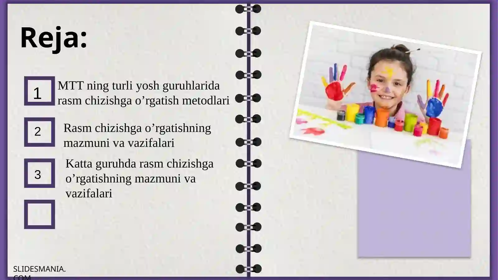MTTning turli yosh guruhlarida rasm chizishga o'rgatish metodlari