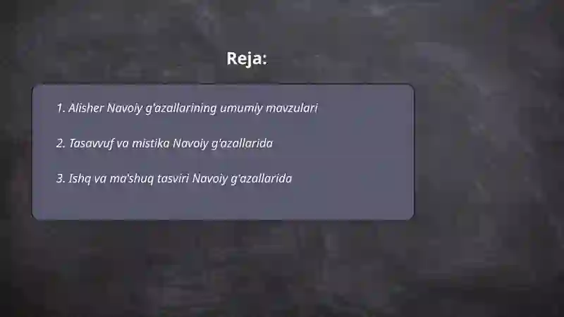 Alisher Navoiy g'azallari