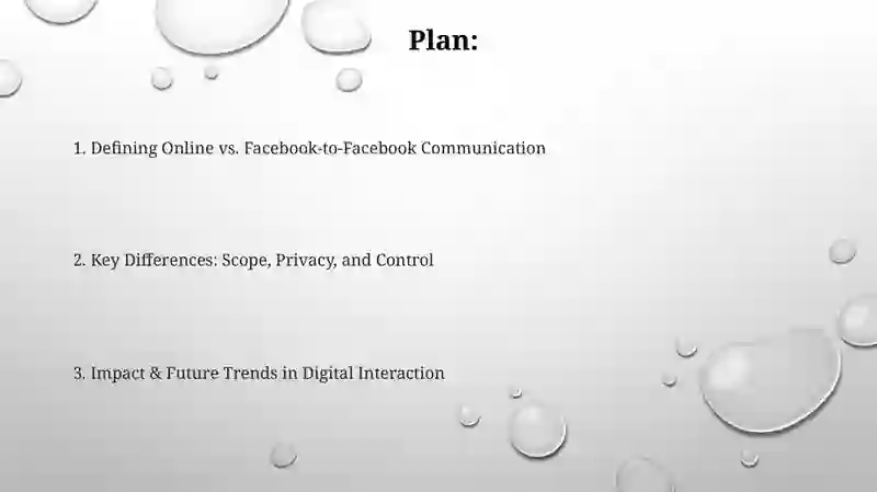 Differences between online and Facebook to Facebook communication